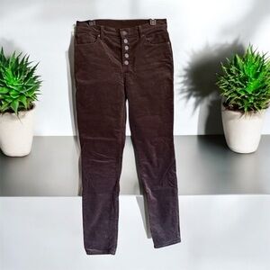 Cabi #4319 Button Fly Skinny Corduroys sz 6 brown
